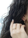Serenity anillo corazones dorados