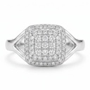 París anillo cuadrado circonia