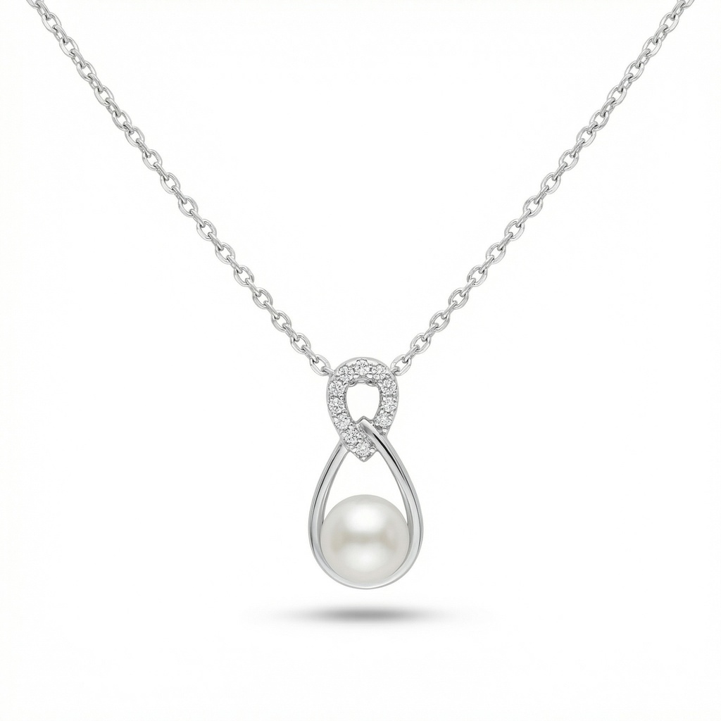 Celeste colgante 8 perla