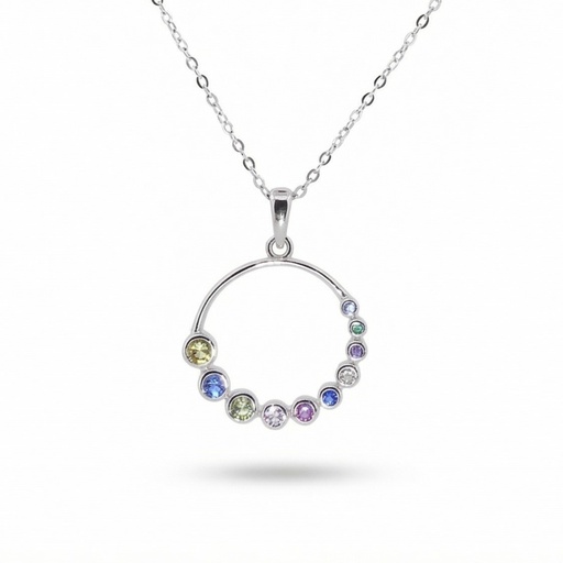 [10309] Shimmer colgante aro graduado multicolor