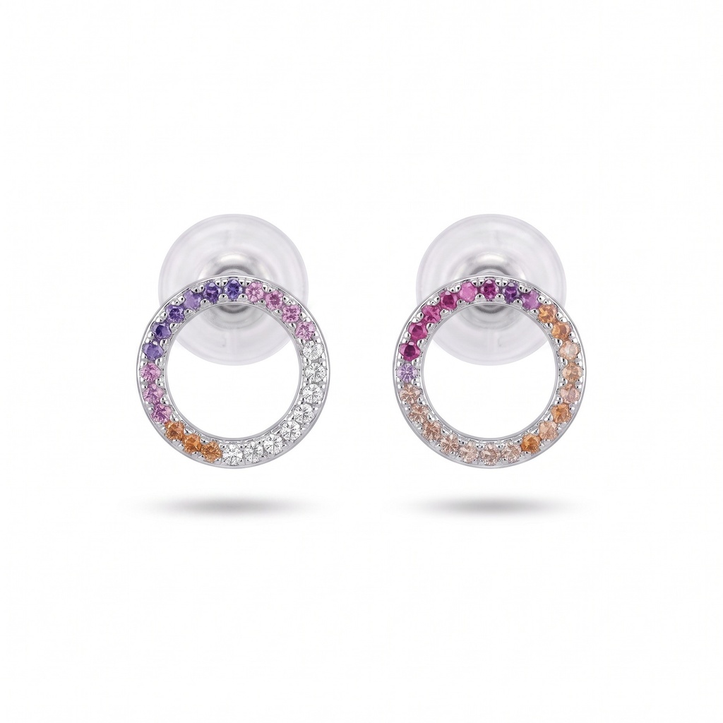 Shimmer pendientes aro multicolor