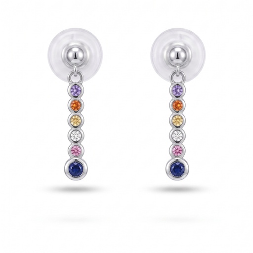 [10315] Shimmer pendientes callaos multicolor