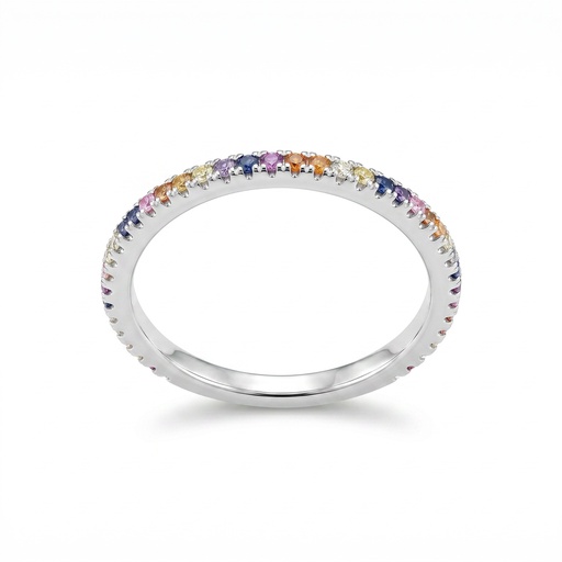 [10318] Shimmer anillo línea multicolor (8)