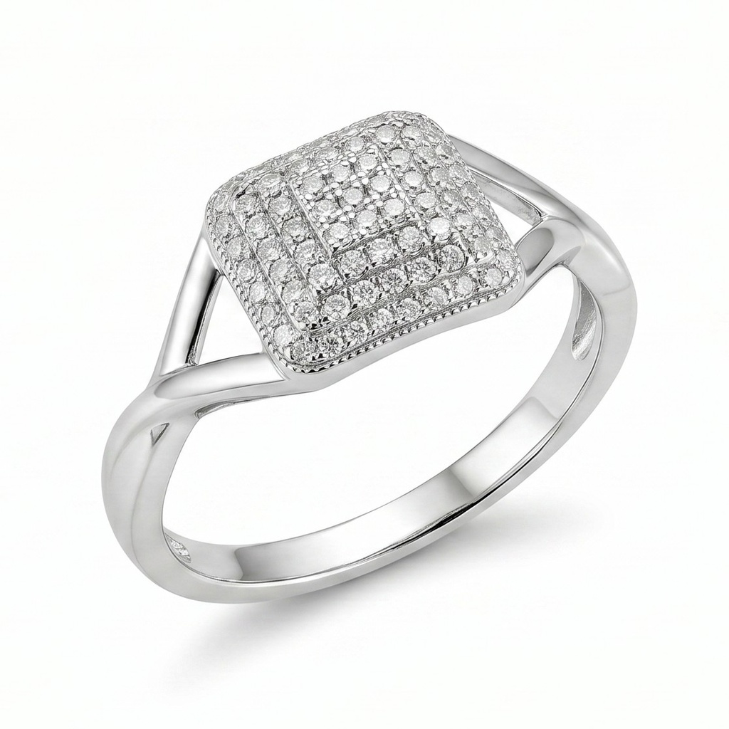 París anillo cuadrado circonia