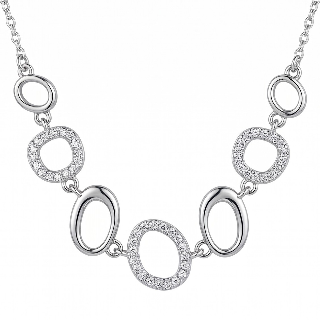 París collar óvalos circonia