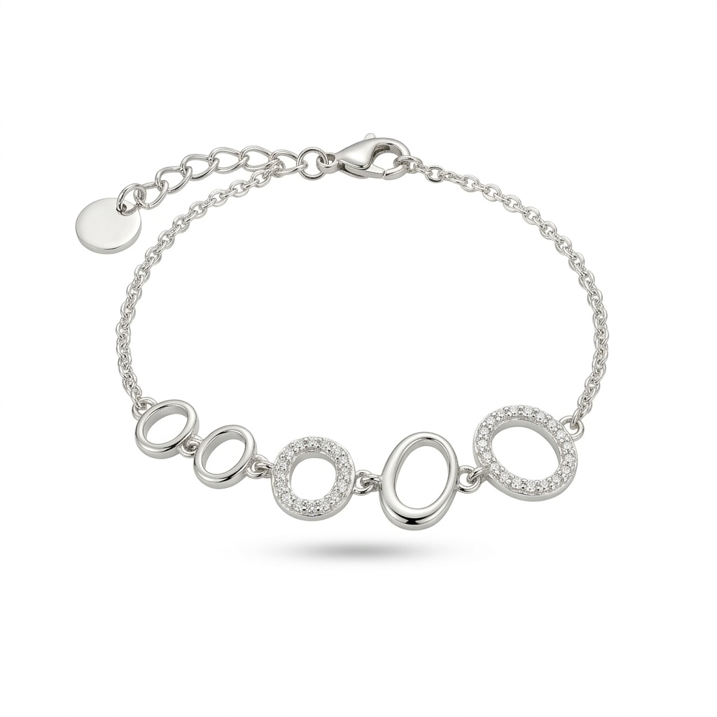 París pulsera óvalos circonia
