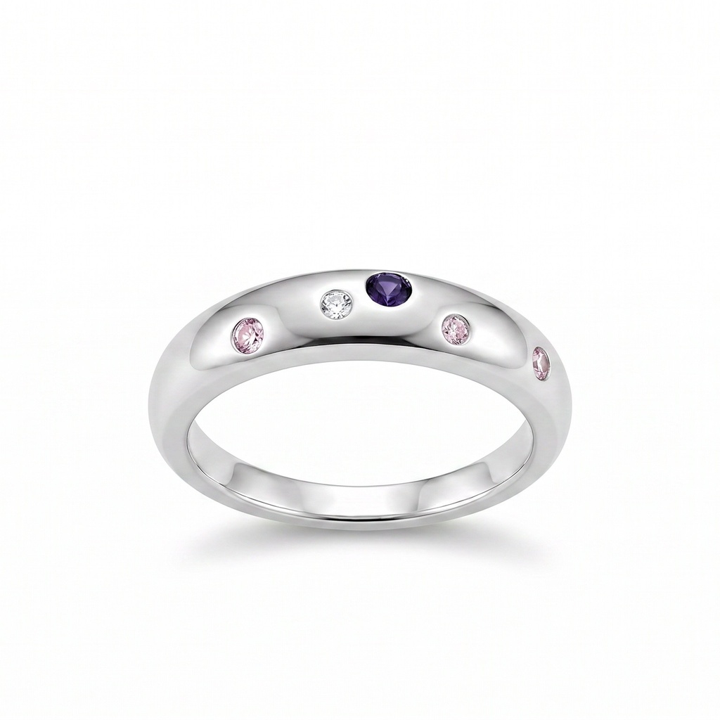 Praga anillo gota circonia color