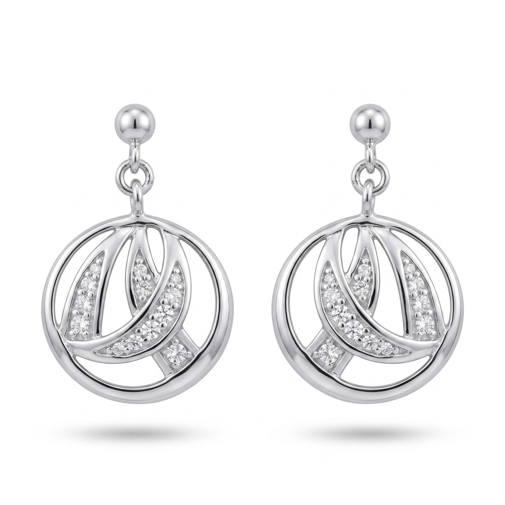 Dream pendientes trazos circonia