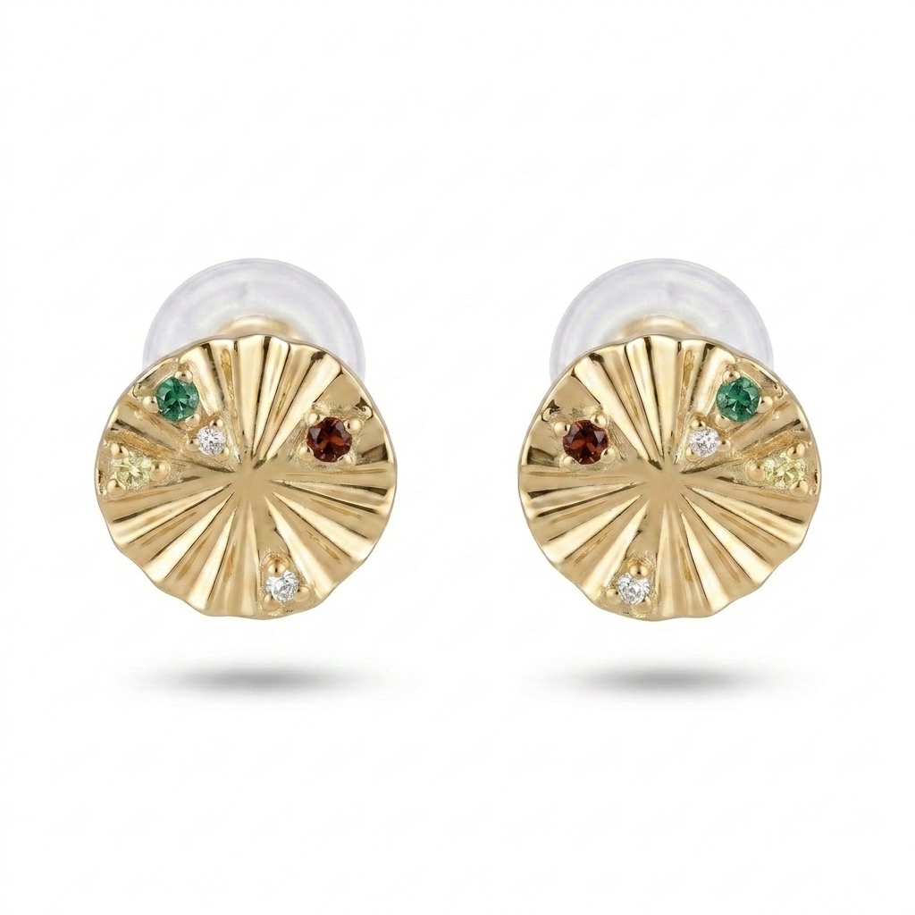 Praga pendientes tarta circonia multicolor