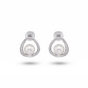 Celeste pendientes corona perla