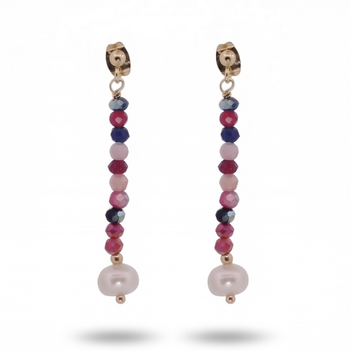 [10556] Glimmer pendiente (Multicolor burdeos)