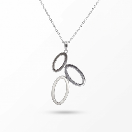 [10399] Serenity colgante oval mate brillo con cadena
