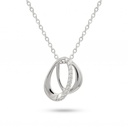 Dream colgante doble oval circonia con cadena