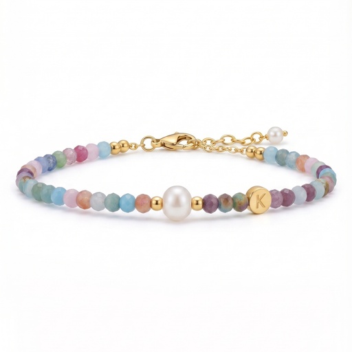 [10584] Glimmer pulsera (Multicolor azul turquesa)