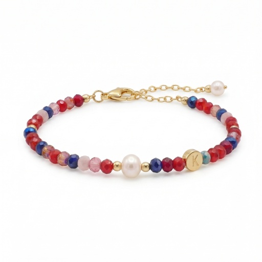 [10586] Glimmer pulsera (Multicolor burdeos)