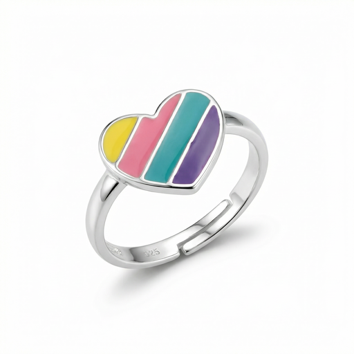 [10197] Joy anillo corazón arcoíris