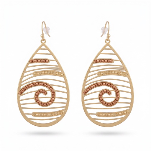 [10215] Breeze pendiente espiral oval