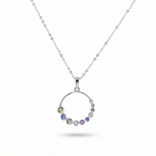 [10309] Shimmer colgante aro graduado multicolor