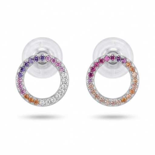 [10313] Shimmer pendientes aro multicolor