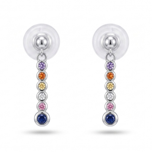 [10315] Shimmer pendientes callaos multicolor
