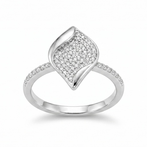 París anillo hoja circonia