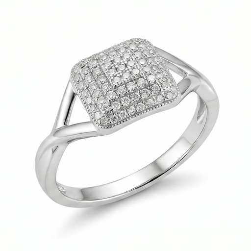 París anillo cuadrado circonia