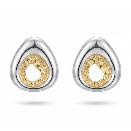 [10415] Lyric pendientes hoyo dorado plata