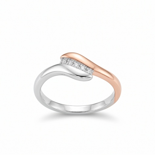 Lyric anillo silueta rosa plata