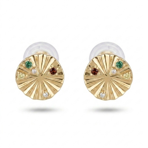 [10465] Praga pendientes tarta circonia multicolor
