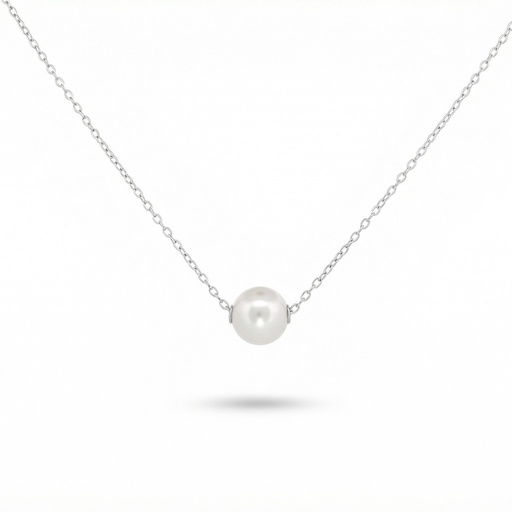 [10478] Celeste collar perla