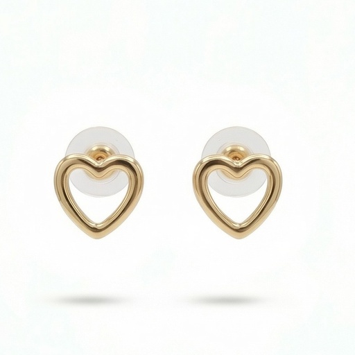 [10630] Serenity pendientes corazón dorado