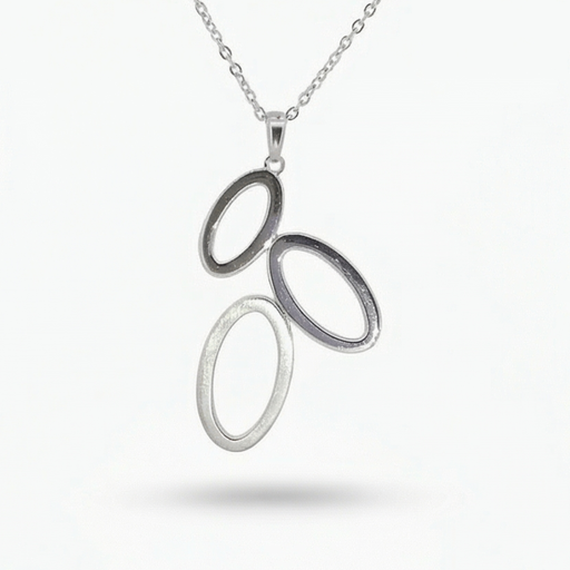 [10399] Serenity colgante oval mate brillo con cadena